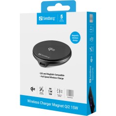 Sandberg Wireless Charger Magnet Qi2 - Fast & Efficient Charging for Your Devices - Model 441-61